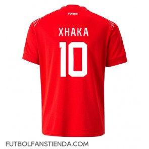 Suiza Granit Xhaka #10 Primera Equipación Mundial 2022 Manga Corta